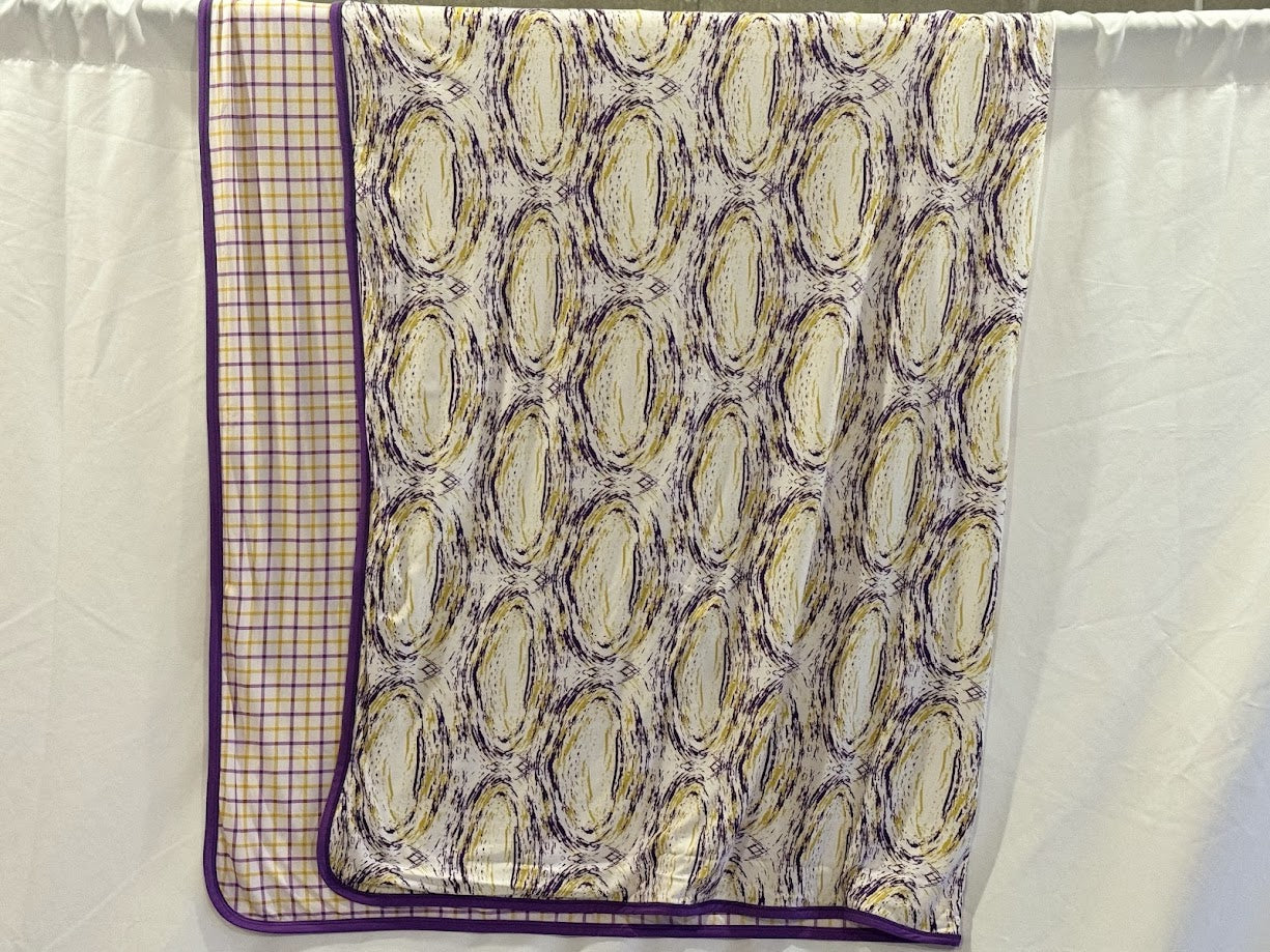 Bamboo Vikings print blanket